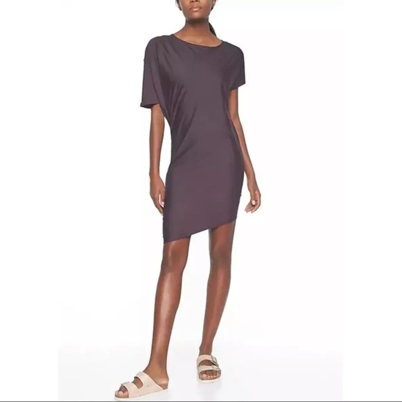 Athleta Sunlover Hilo UPF Asymmetric Dress Purple Beach Swim Coverup XXS Casual - Picture 1 of 8